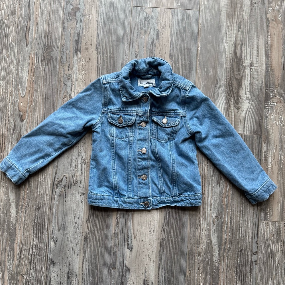 Gap Kids Disney Denim Long Sleeve Jacket Minnie Mouse Size 5 - Picture 3 of 5